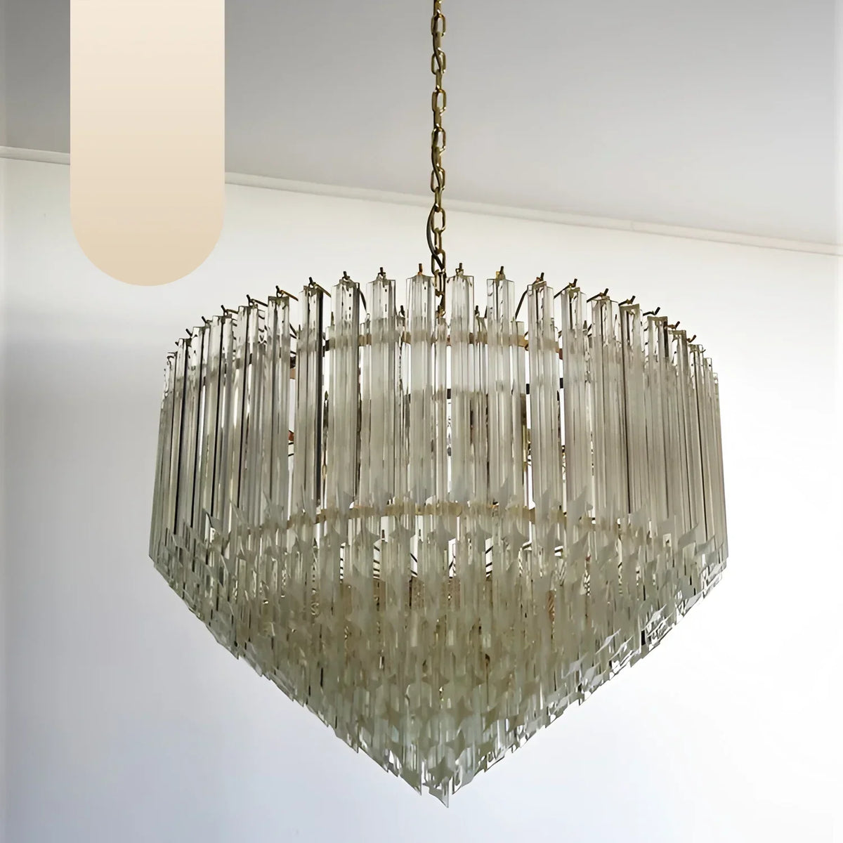 Murano Quadriedri Prisms Transparent Chandelier - view 22
