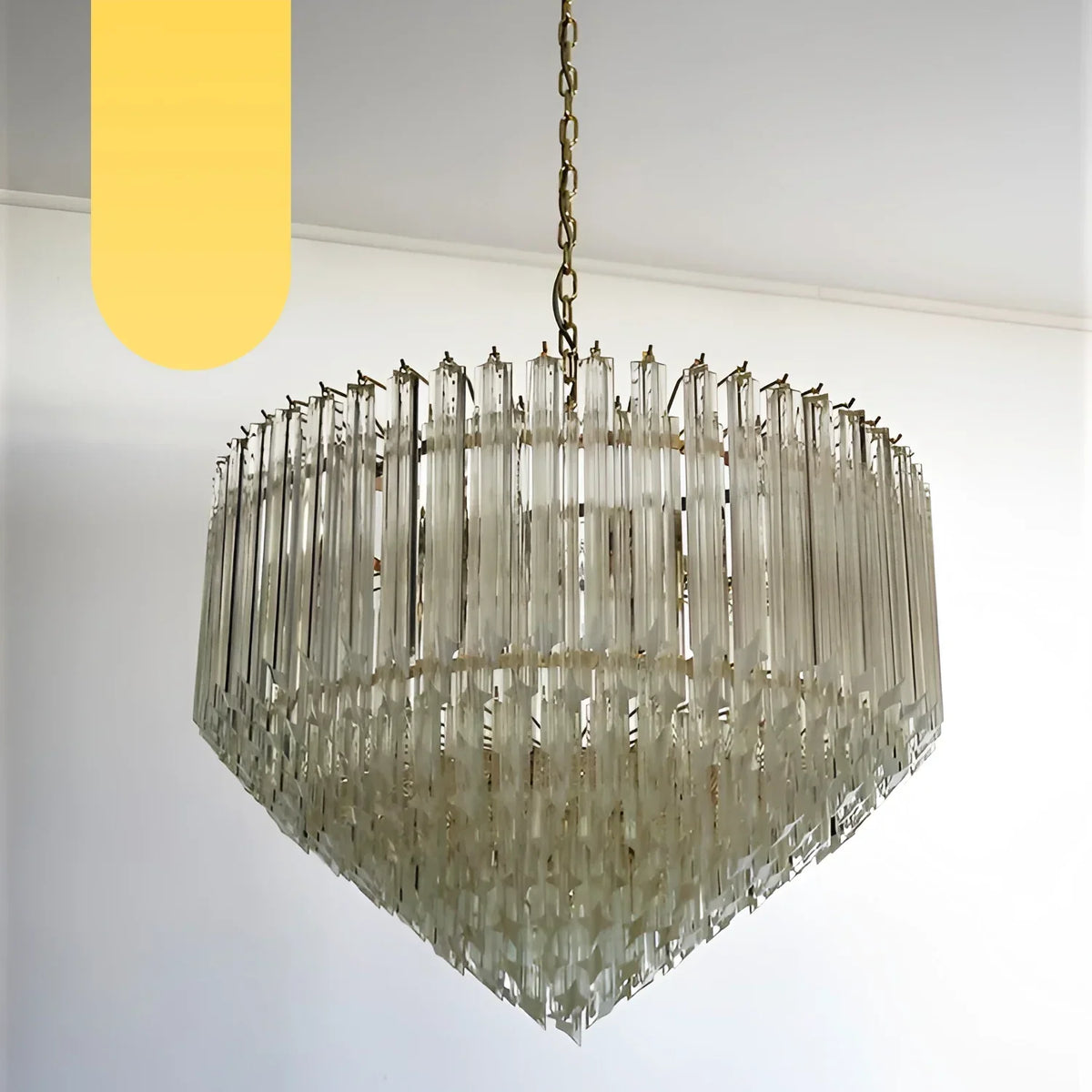 Murano Quadriedri Prisms Transparent Chandelier - view 24