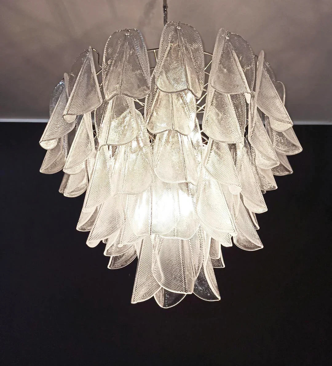 Murano Glass Leaves Transparent Chandelier - view 10
