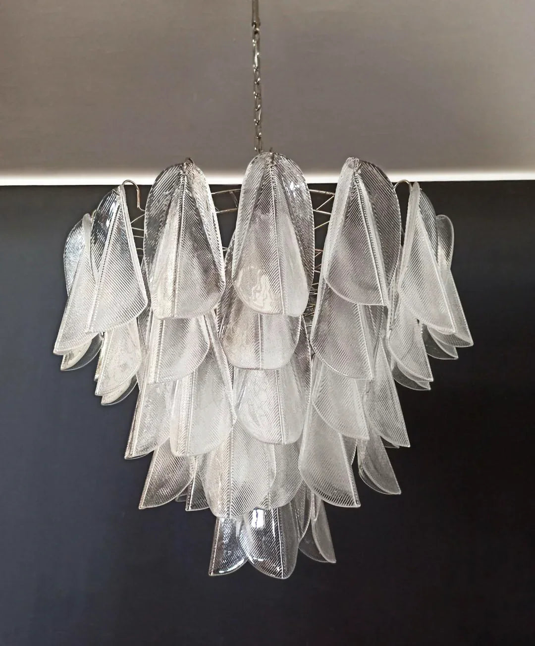 Murano Glass Leaves Transparent Chandelier - view 9