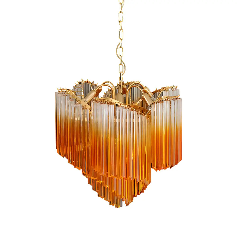 Murano Shaded Amber Prism Chandelier - view 20