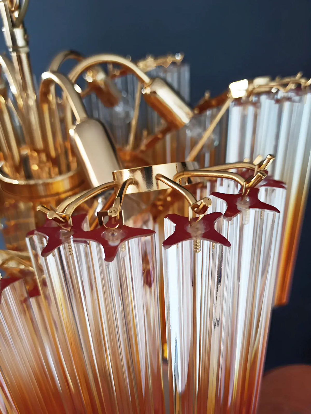 Murano Shaded Amber Prism Chandelier - view 16