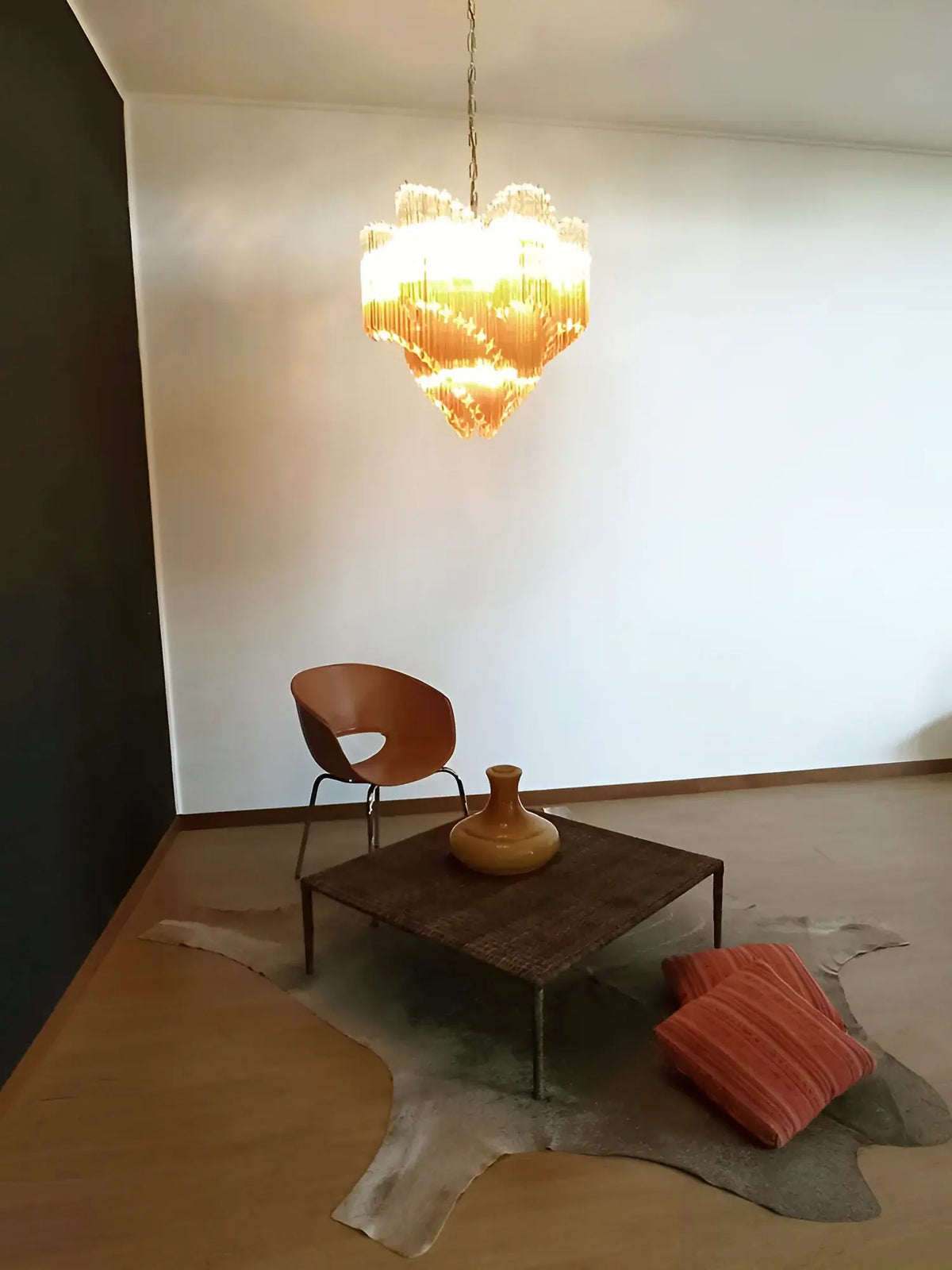 Murano Shaded Amber Prism Chandelier - view 6