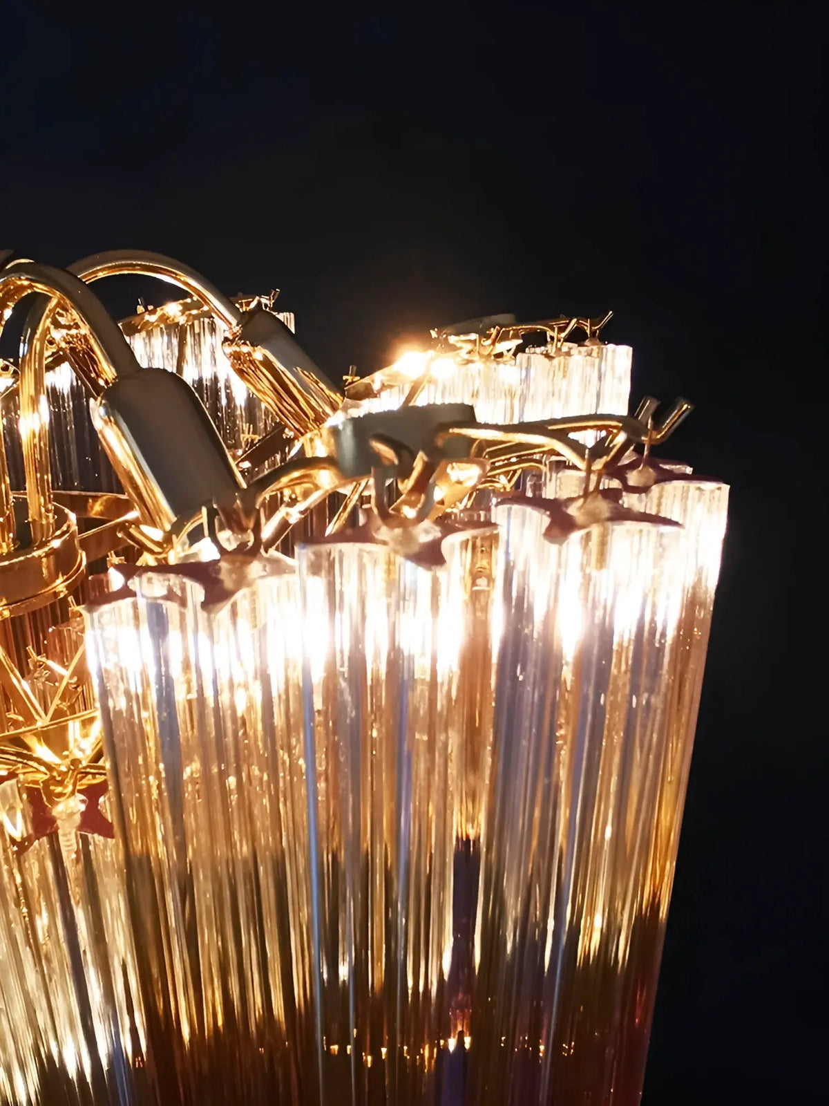 Murano Shaded Amber Prism Chandelier - view 15