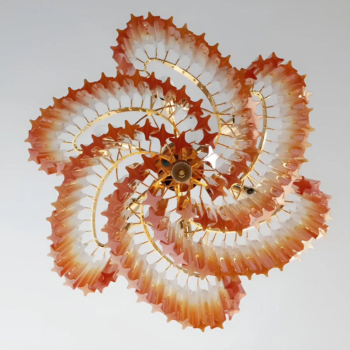 Murano Shaded Amber Prism Chandelier - view 13