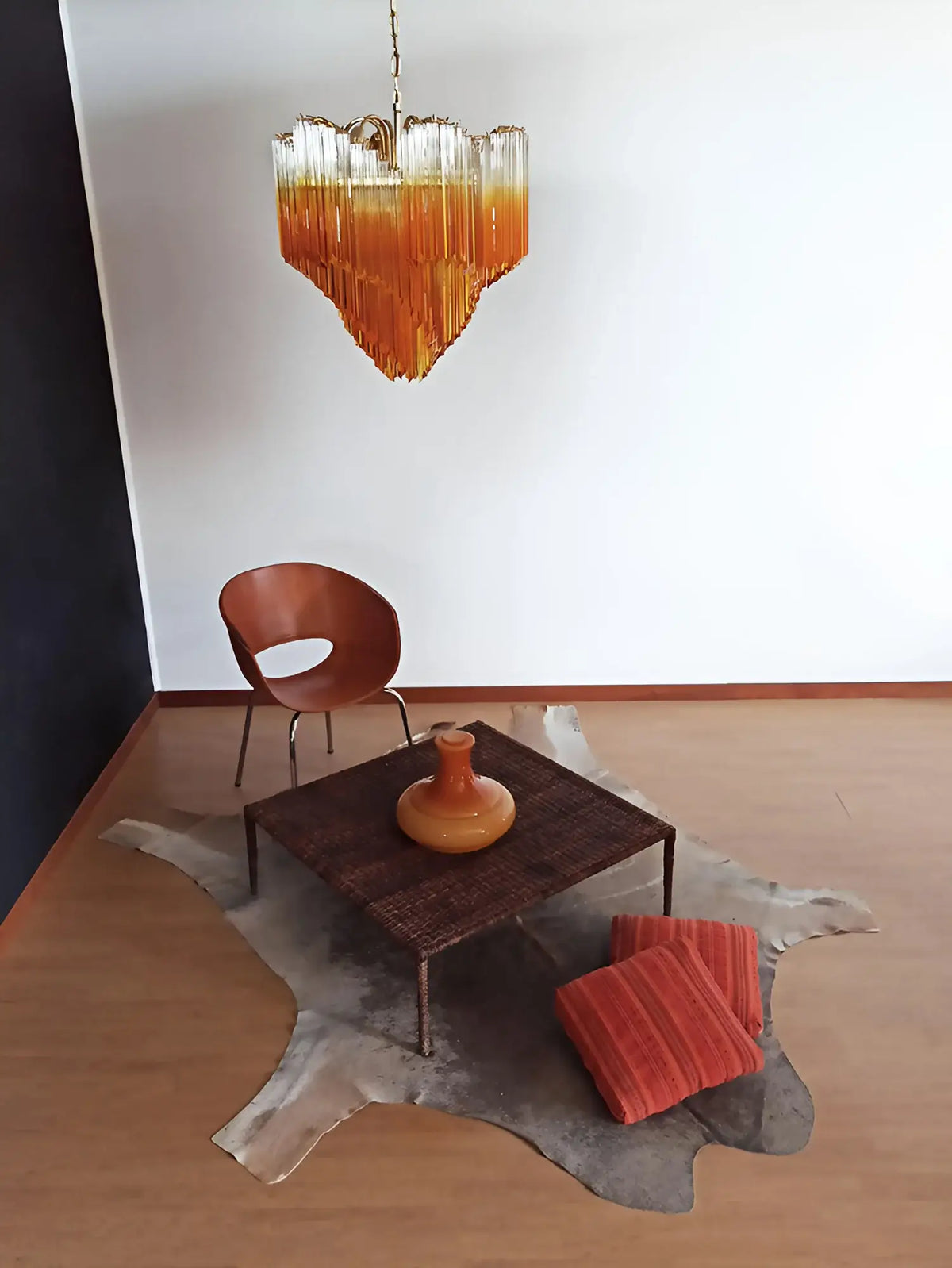 Murano Shaded Amber Prism Chandelier - view 5
