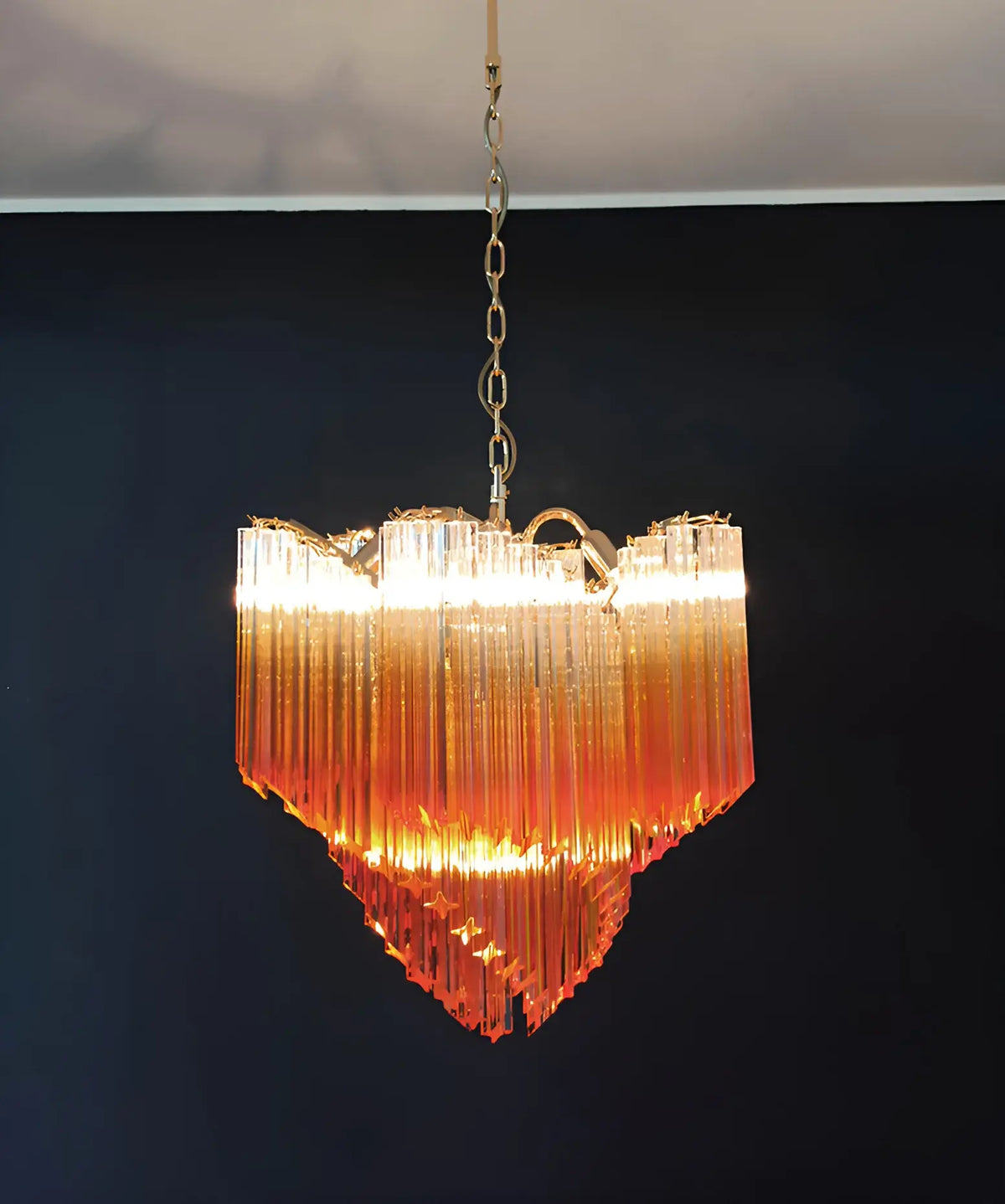 Murano Shaded Amber Prism Chandelier - view 8