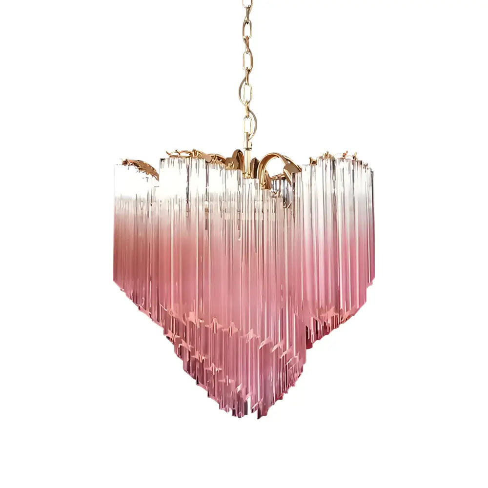 Murano Shaded Pink Prism Chandelier - view 18