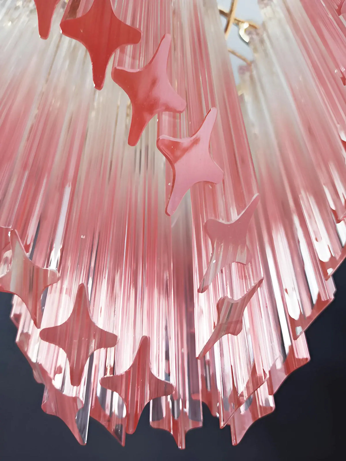 Murano Shaded Pink Prism Chandelier - view 7