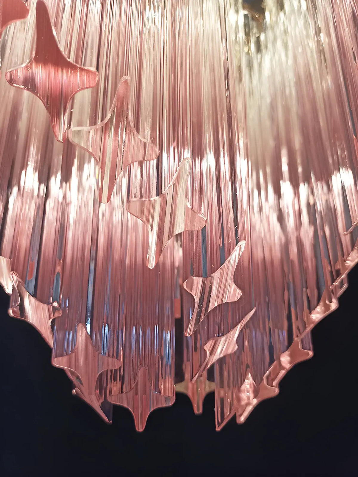 Murano Shaded Pink Prism Chandelier - view 11