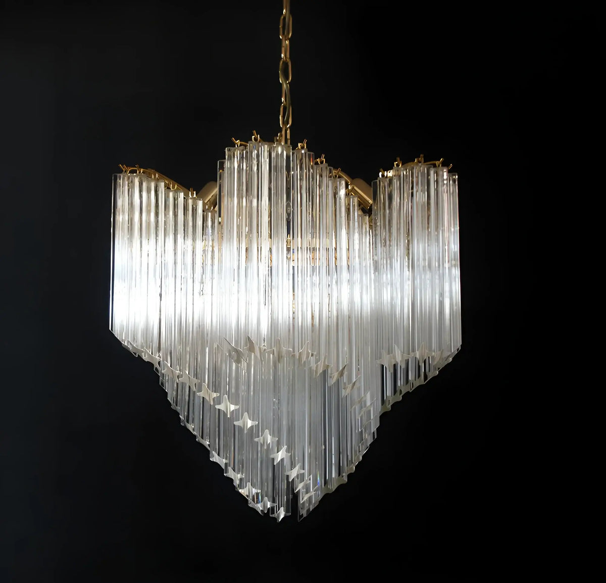 Murano Shaded Trasparent Prism Chandelier - view 9