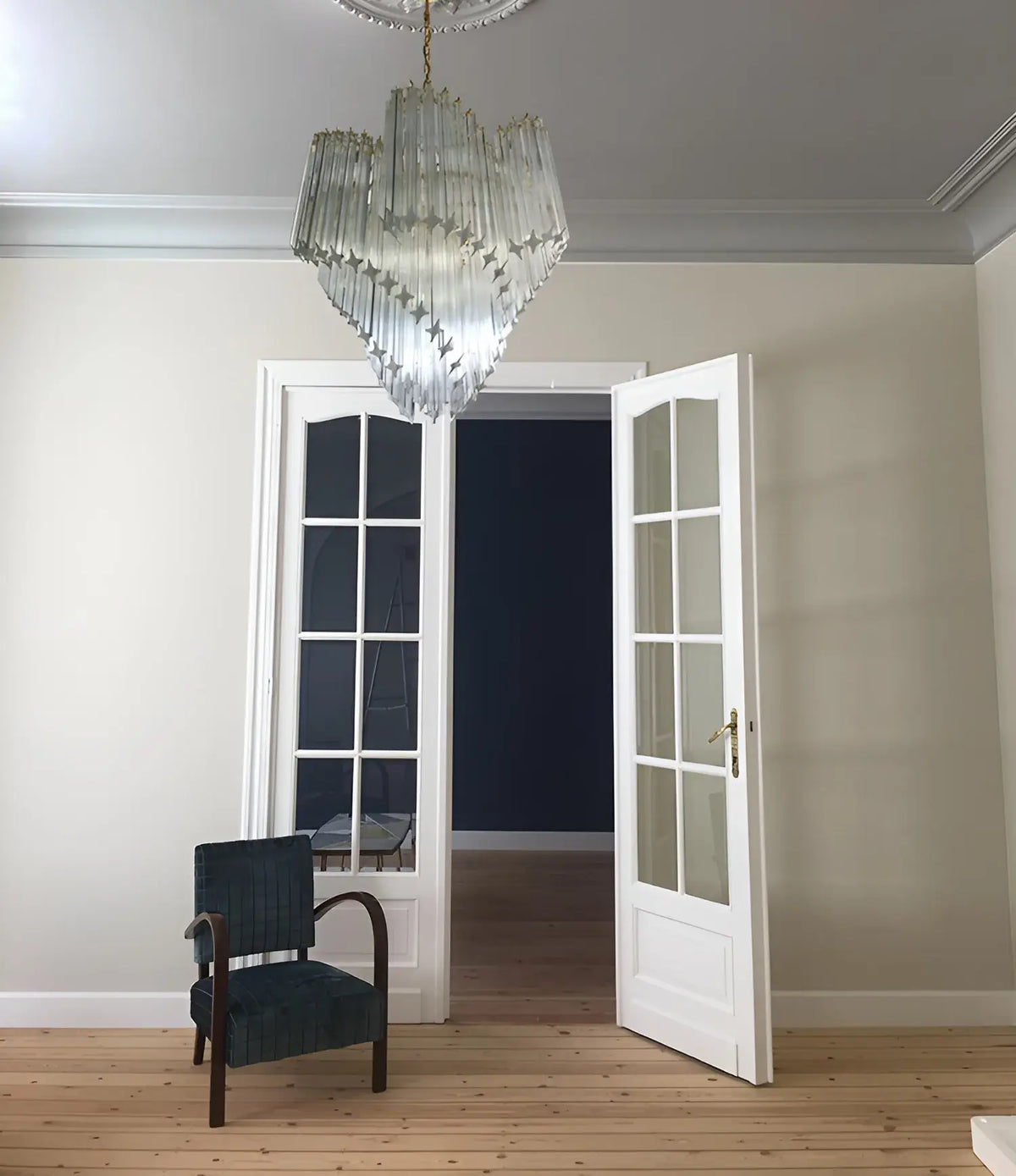 Murano Shaded Trasparent Prism Chandelier - view 6