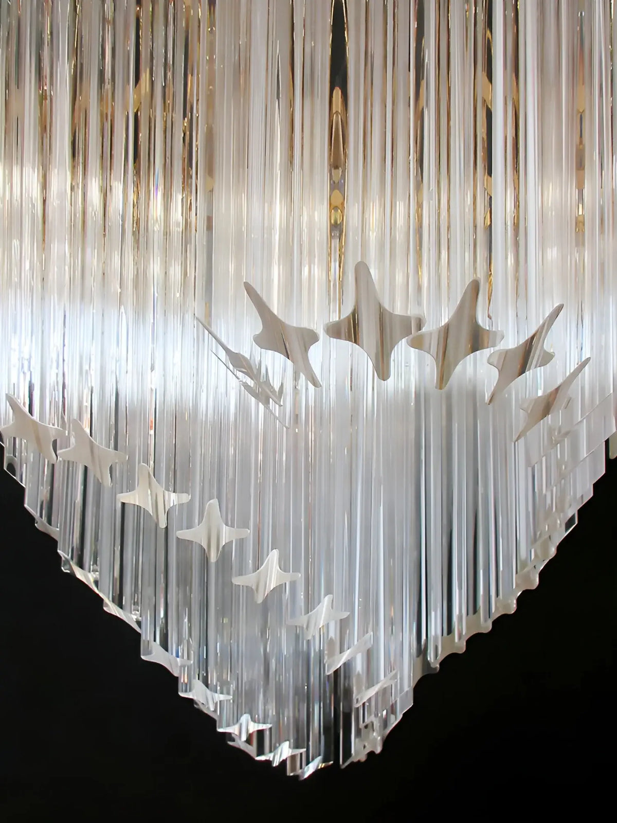 Murano Shaded Trasparent Prism Chandelier - view 15