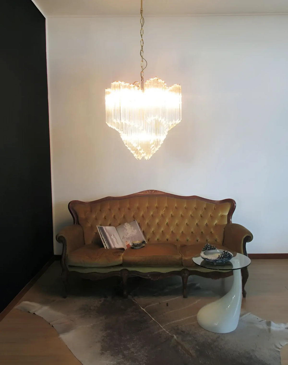 Murano Shaded Trasparent Prism Chandelier - view 4