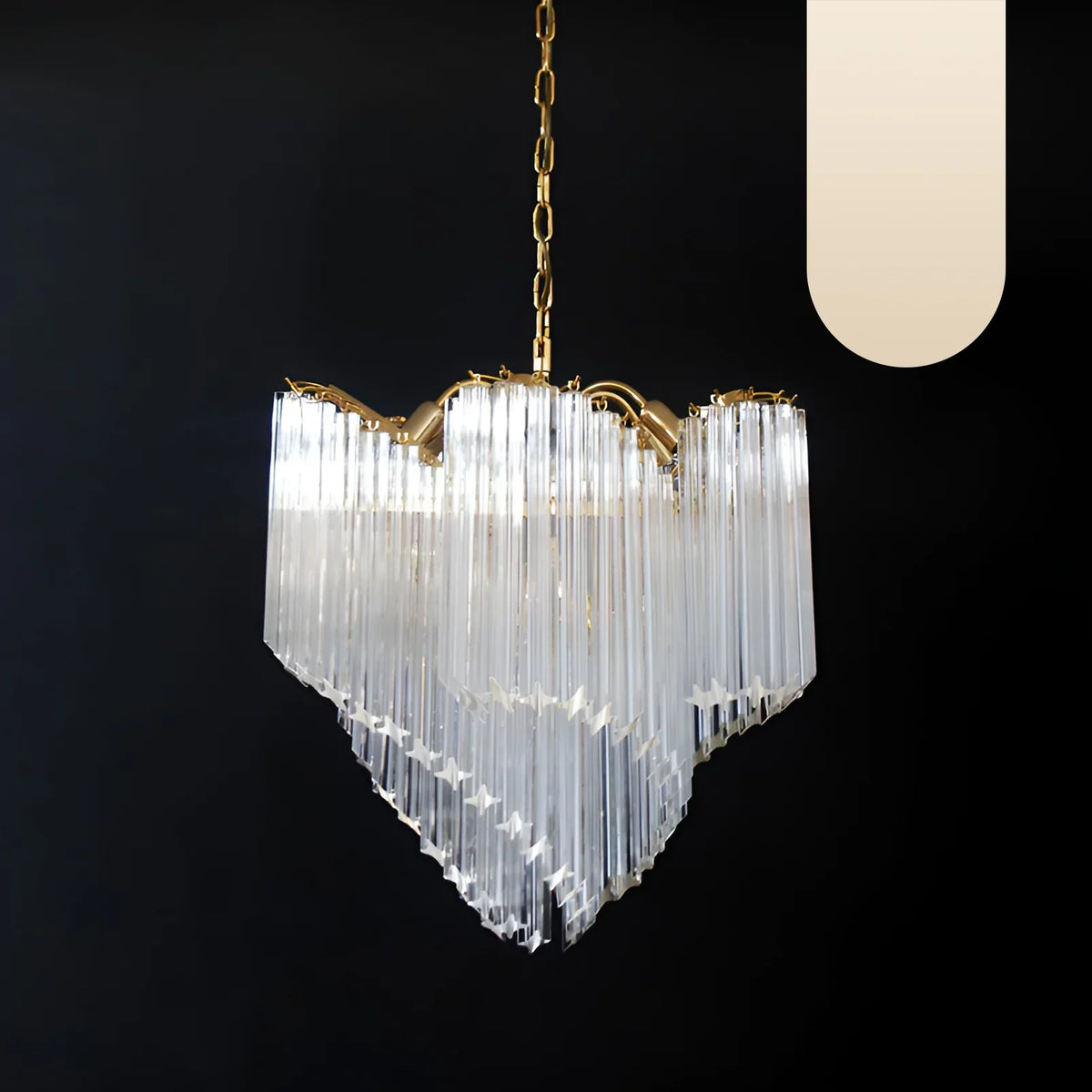 Murano Shaded Trasparent Prism Chandelier - view 16