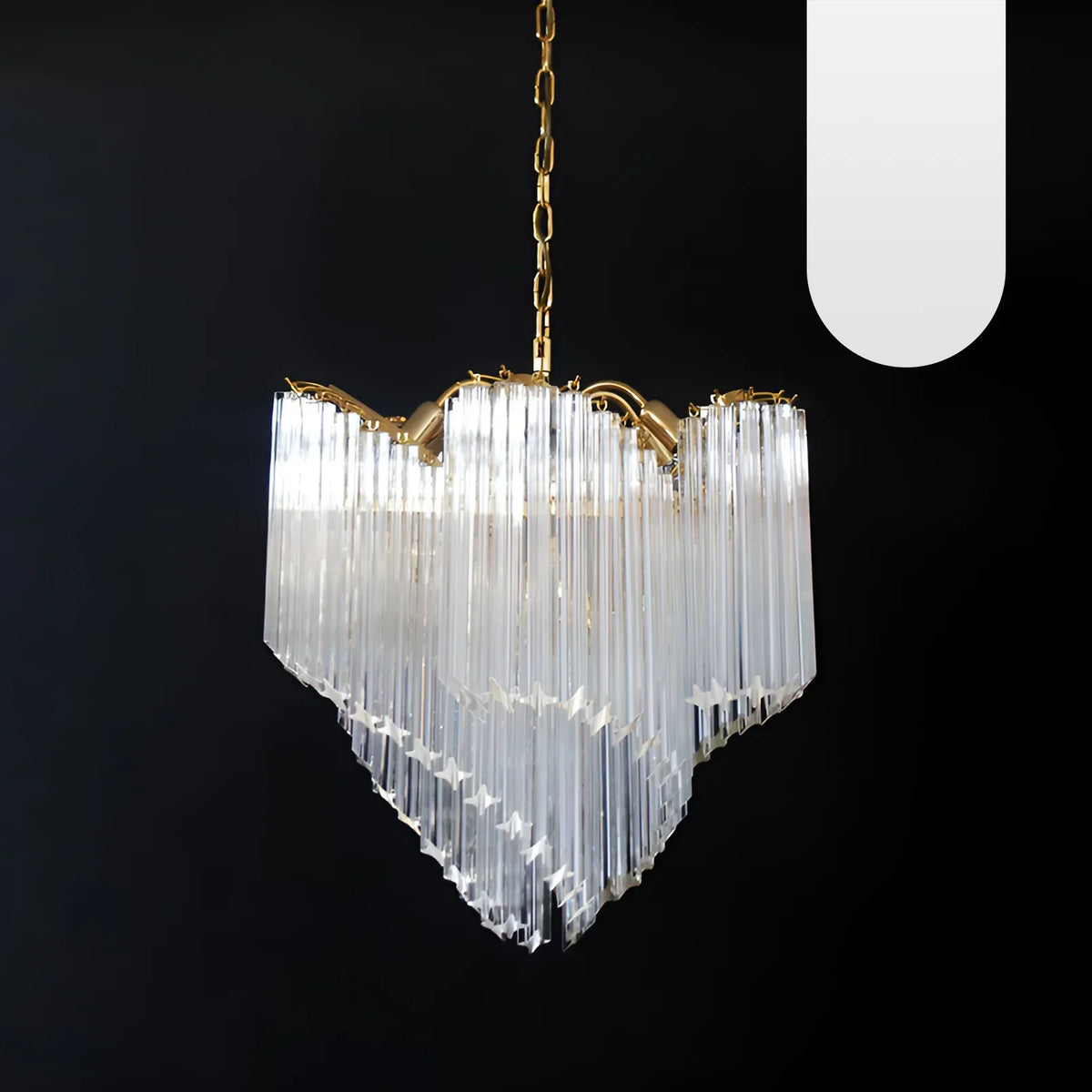 Murano Shaded Trasparent Prism Chandelier - view 17