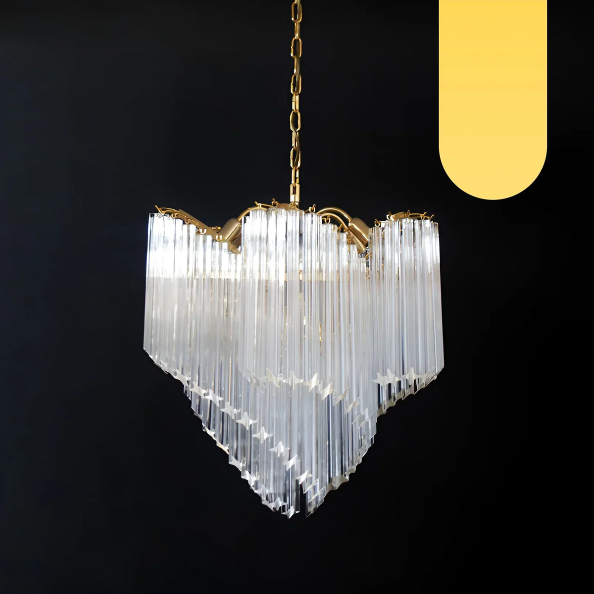 Murano Shaded Trasparent Prism Chandelier - view 18