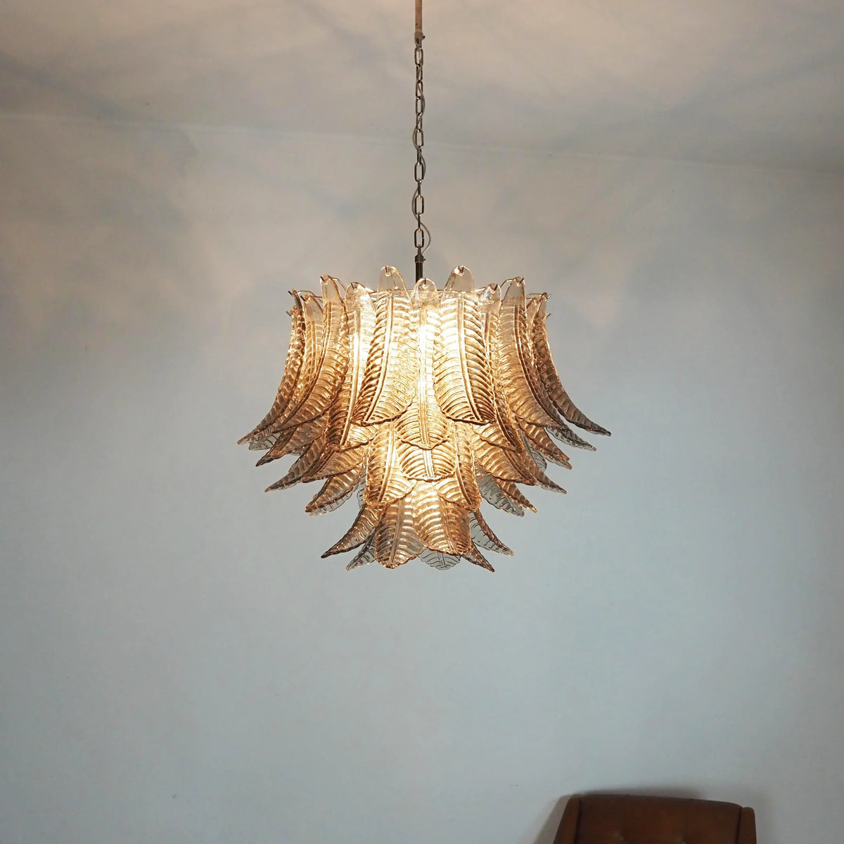 Murano Smoked Ferns Glass Chandelier - view 6
