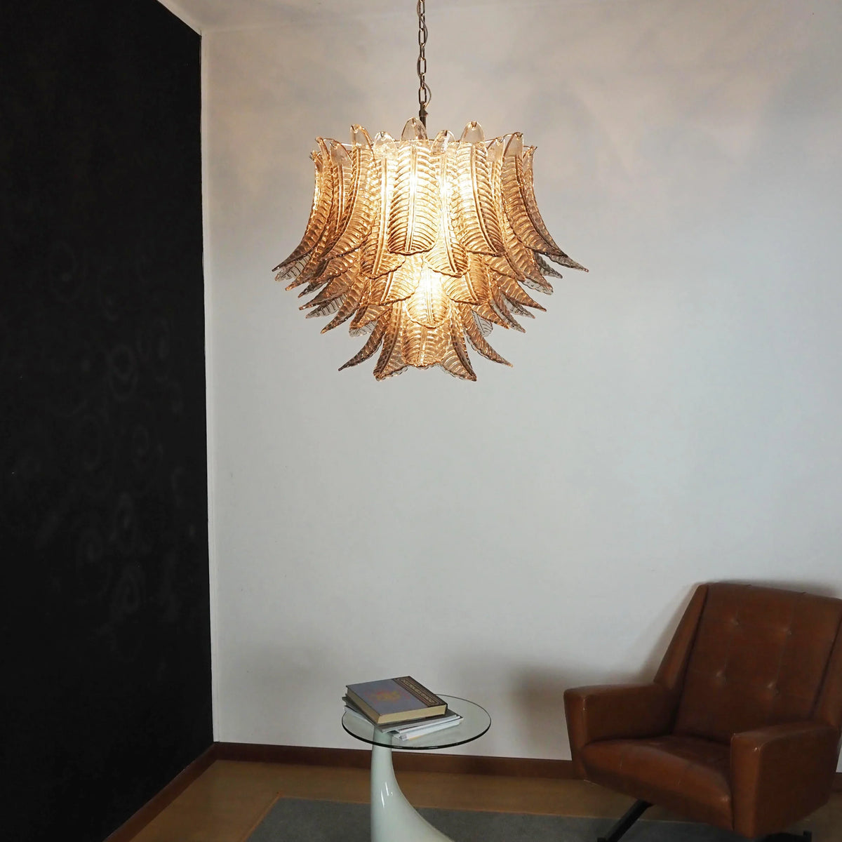 Murano Smoked Ferns Glass Chandelier - view 4