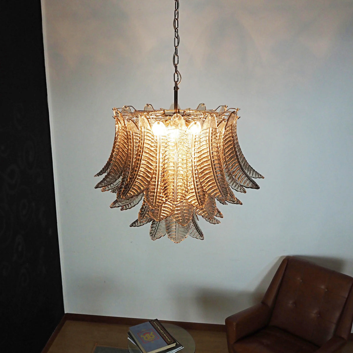 Murano Smoked Ferns Glass Chandelier - view 5