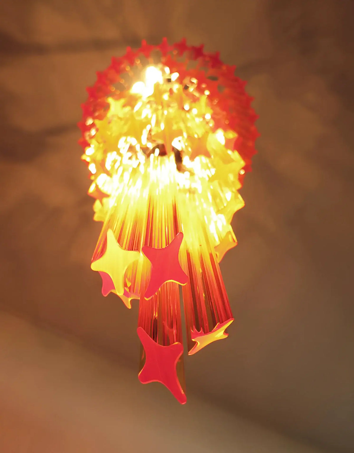 Murano Spiral Amber Prism Glass Chandelier - view 10
