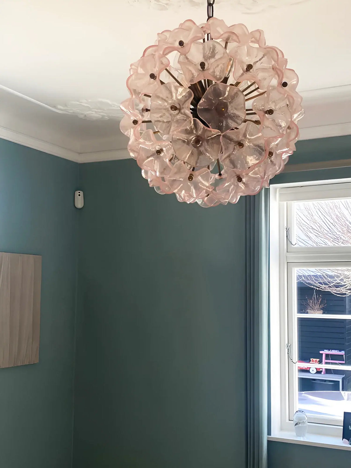 Murano Sputnik Poppy Pink Chandelier