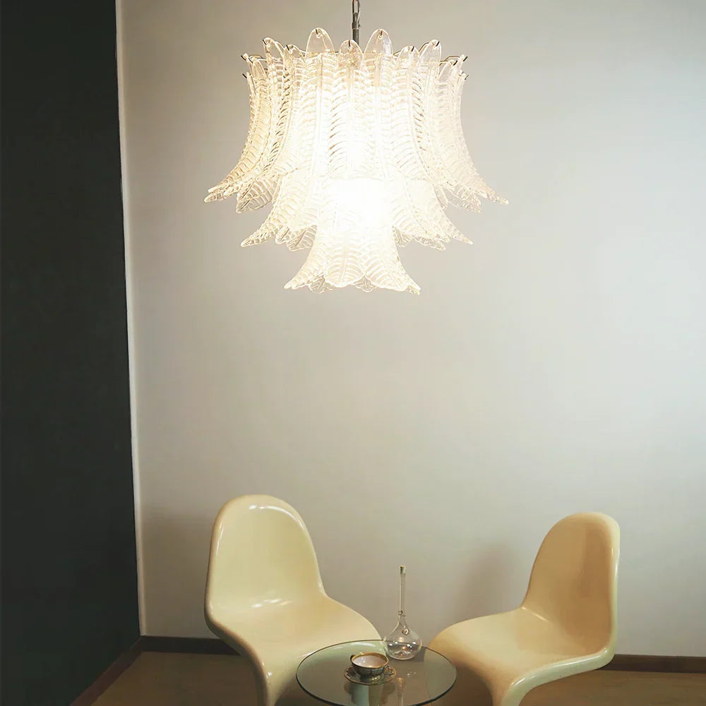Murano Transparent Ferns Glass Chandelier - view 2