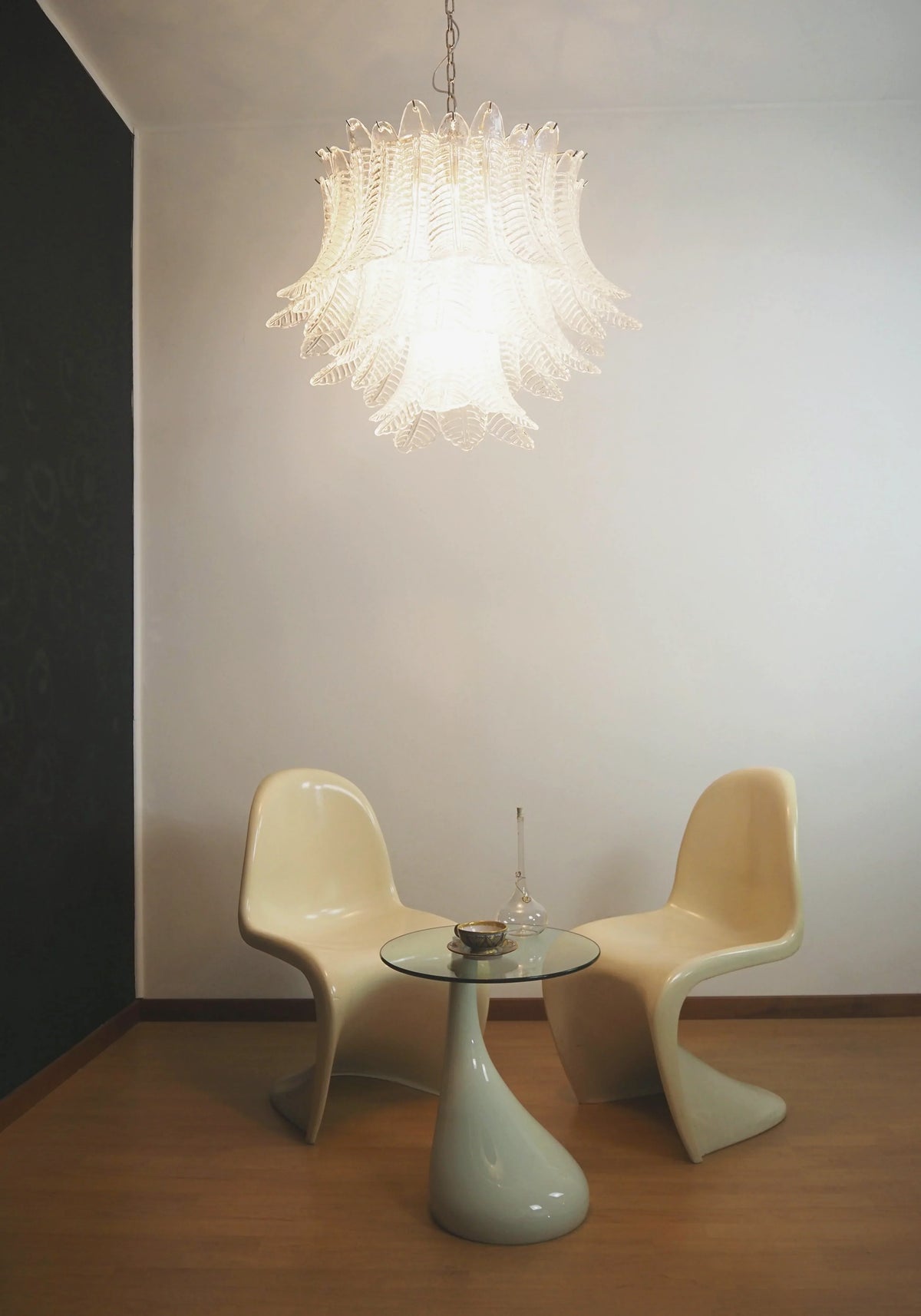 Murano Transparent Ferns Glass Chandelier - view 4