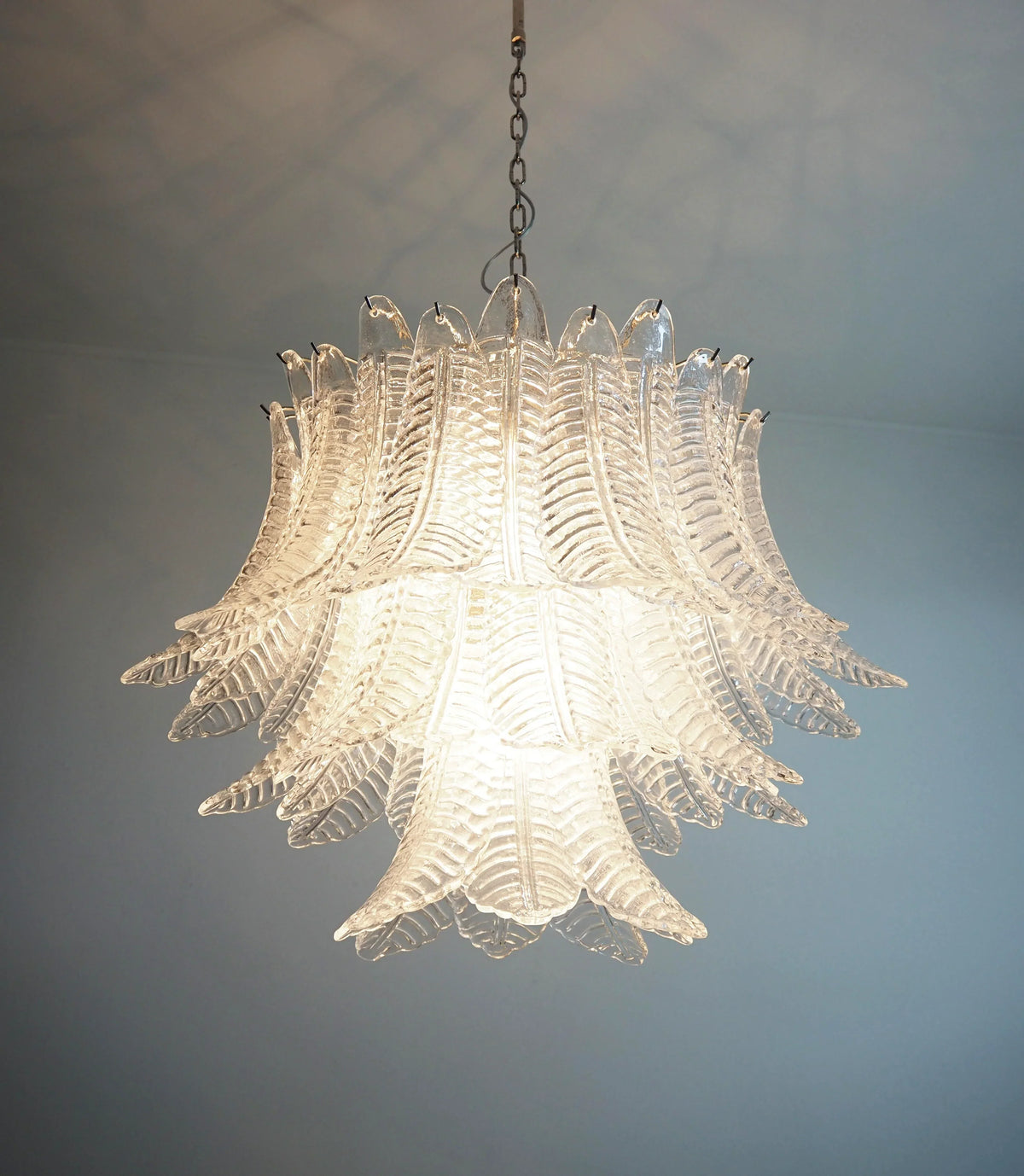 Murano Transparent Ferns Glass Chandelier - view 9