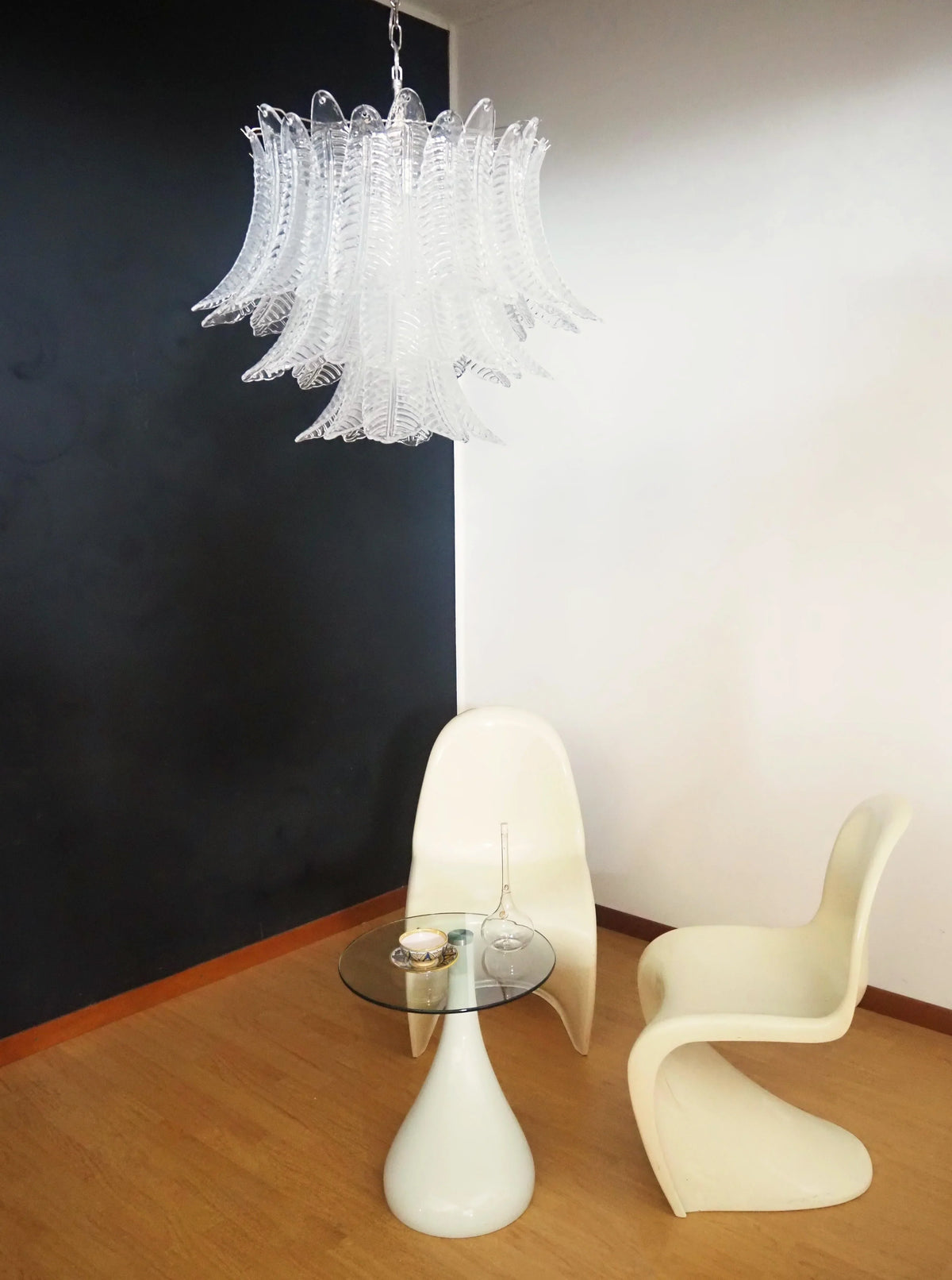 Murano Transparent Ferns Glass Chandelier - view 8