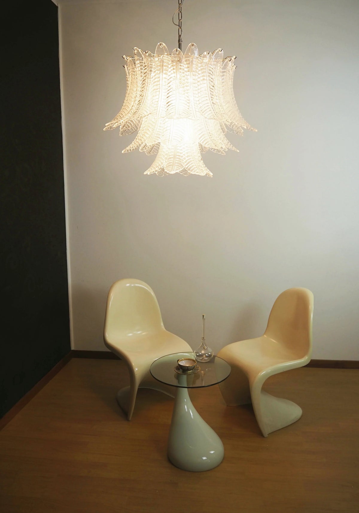 Murano Transparent Ferns Glass Chandelier - view 6
