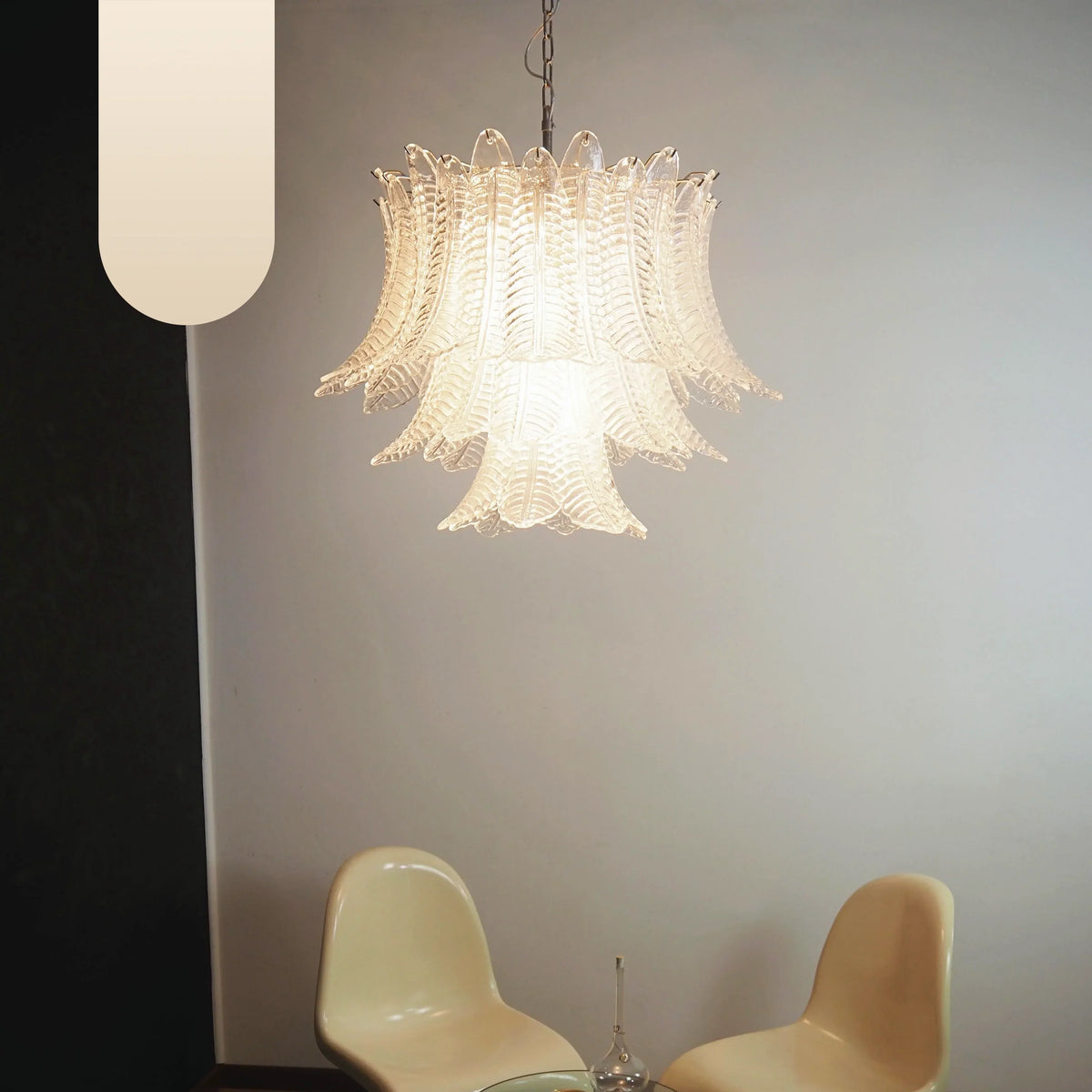 Murano Transparent Ferns Glass Chandelier - view 12