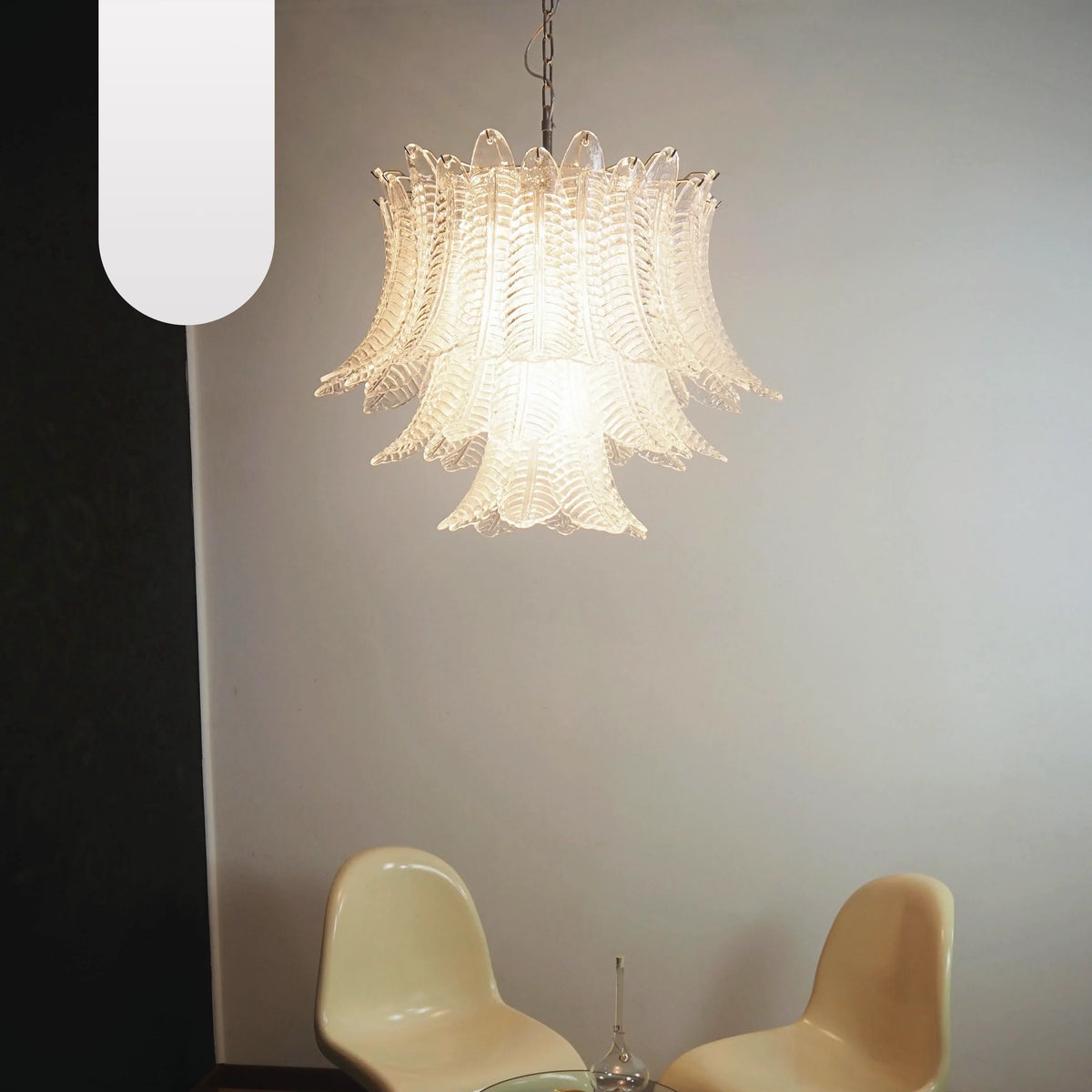 Murano Transparent Ferns Glass Chandelier - view 13