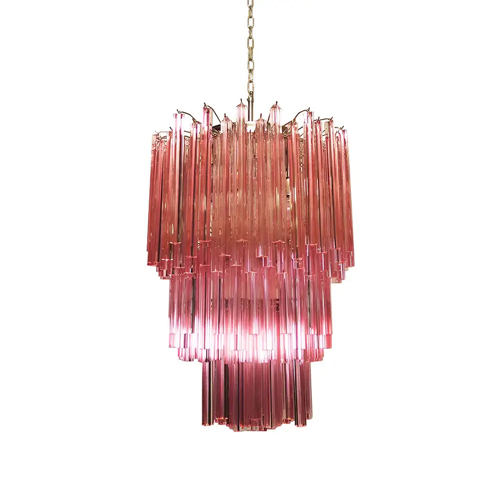 Murano Triedri Prisms Pink Chandelier - view 20