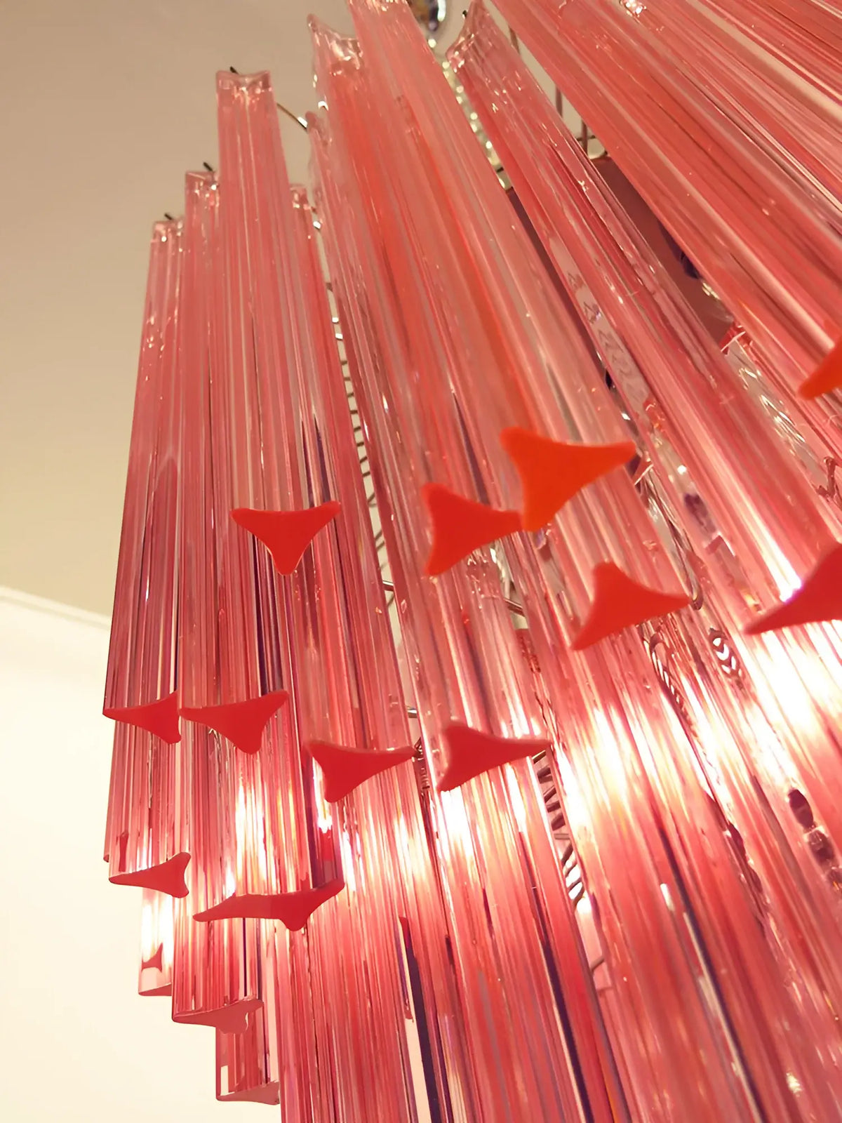 Murano Triedri Prisms Pink Chandelier - view 16