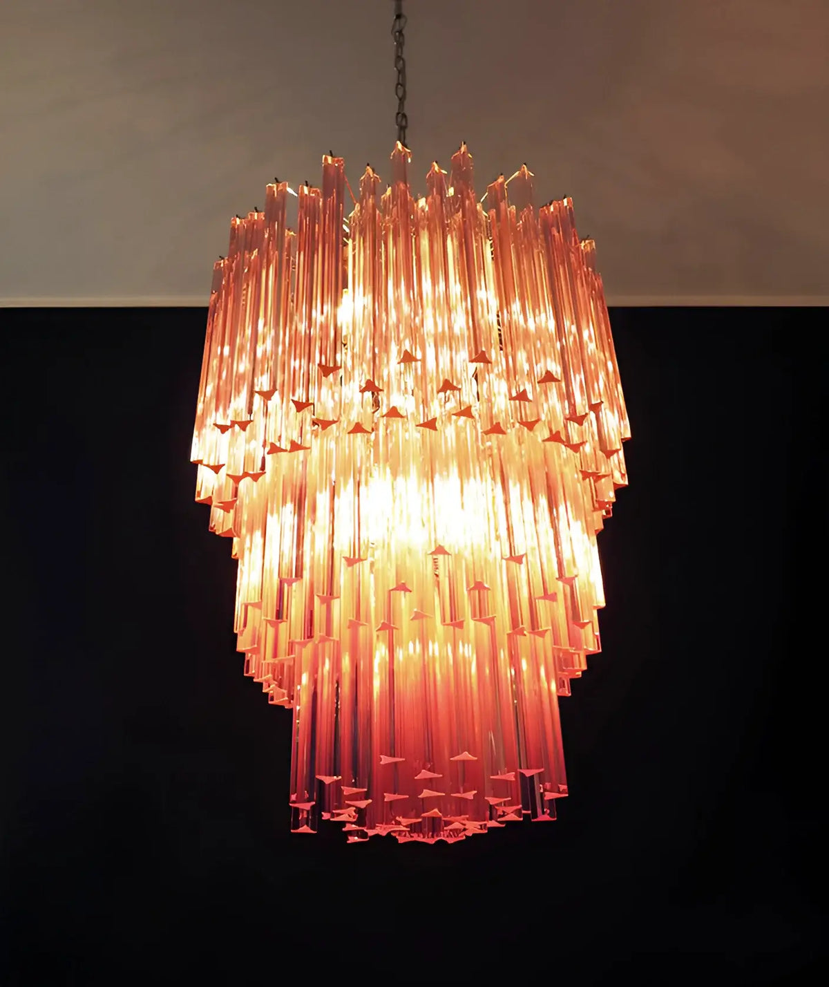 Murano Triedri Prisms Pink Chandelier - view 11