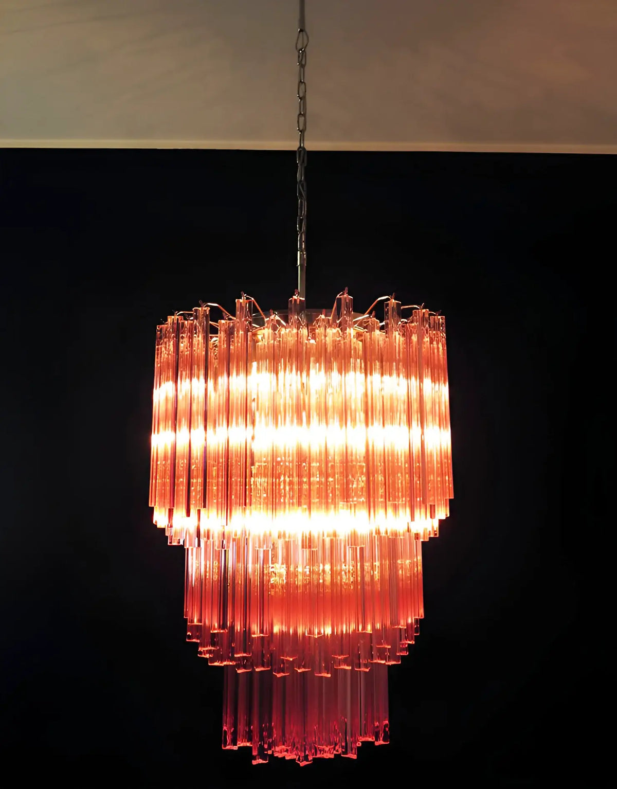 Murano Triedri Prisms Pink Chandelier - view 9
