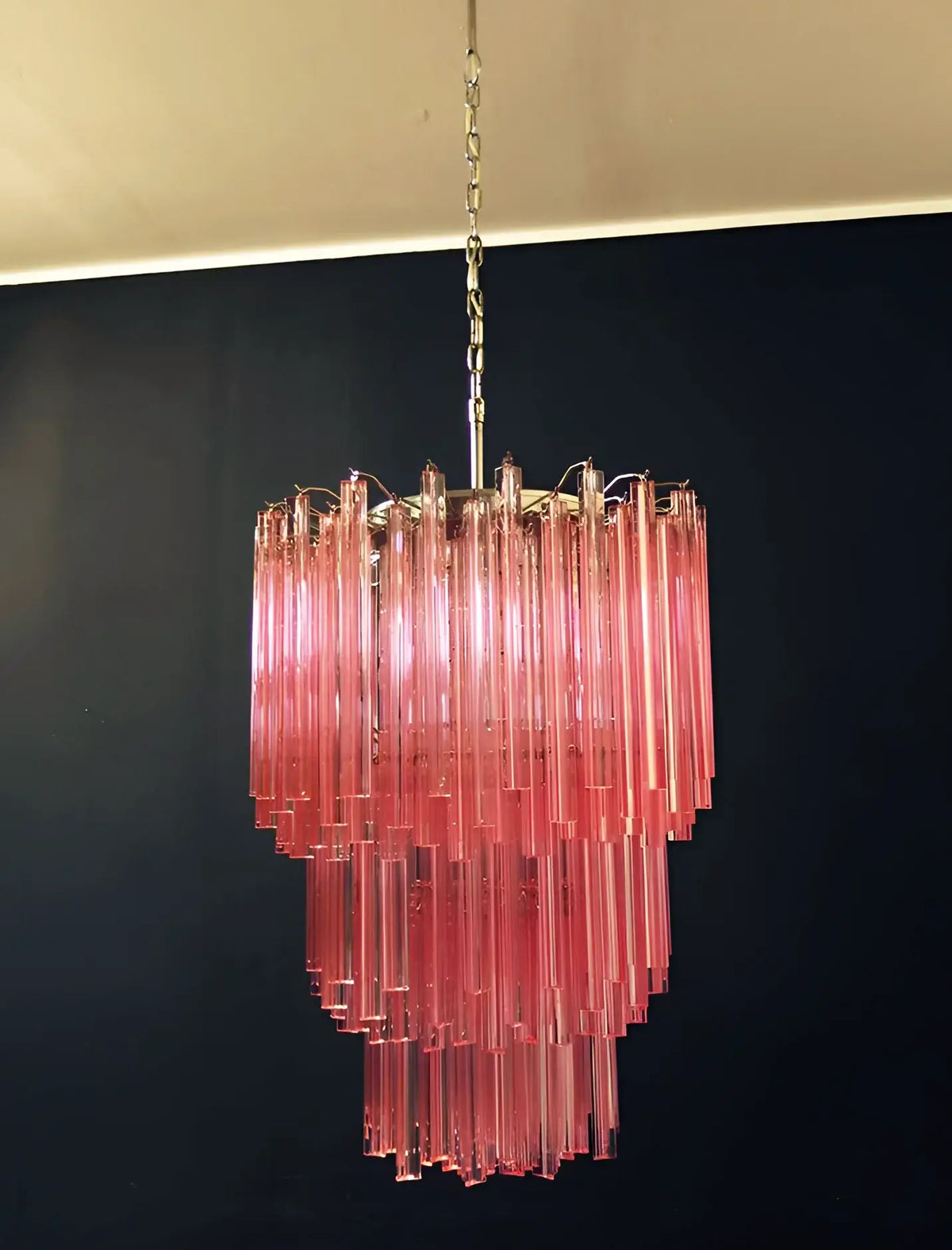 Murano Triedri Prisms Pink Chandelier - view 10