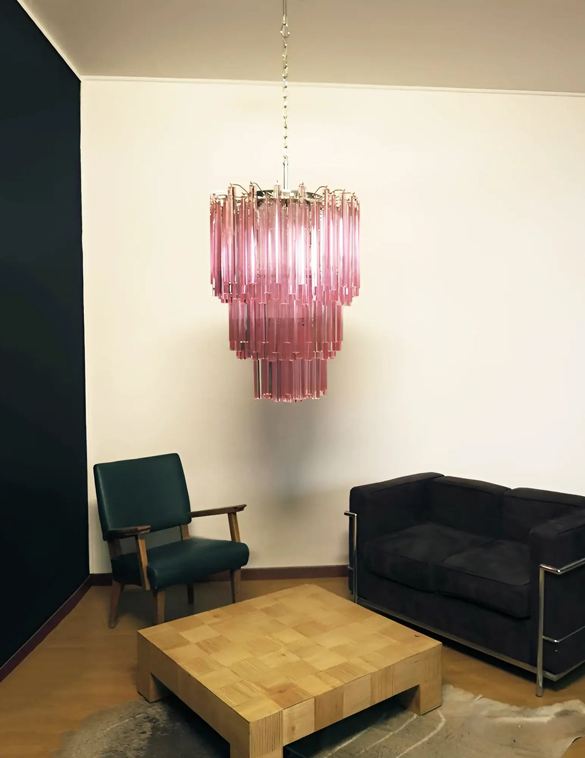 Murano Triedri Prisms Pink Chandelier - view 6