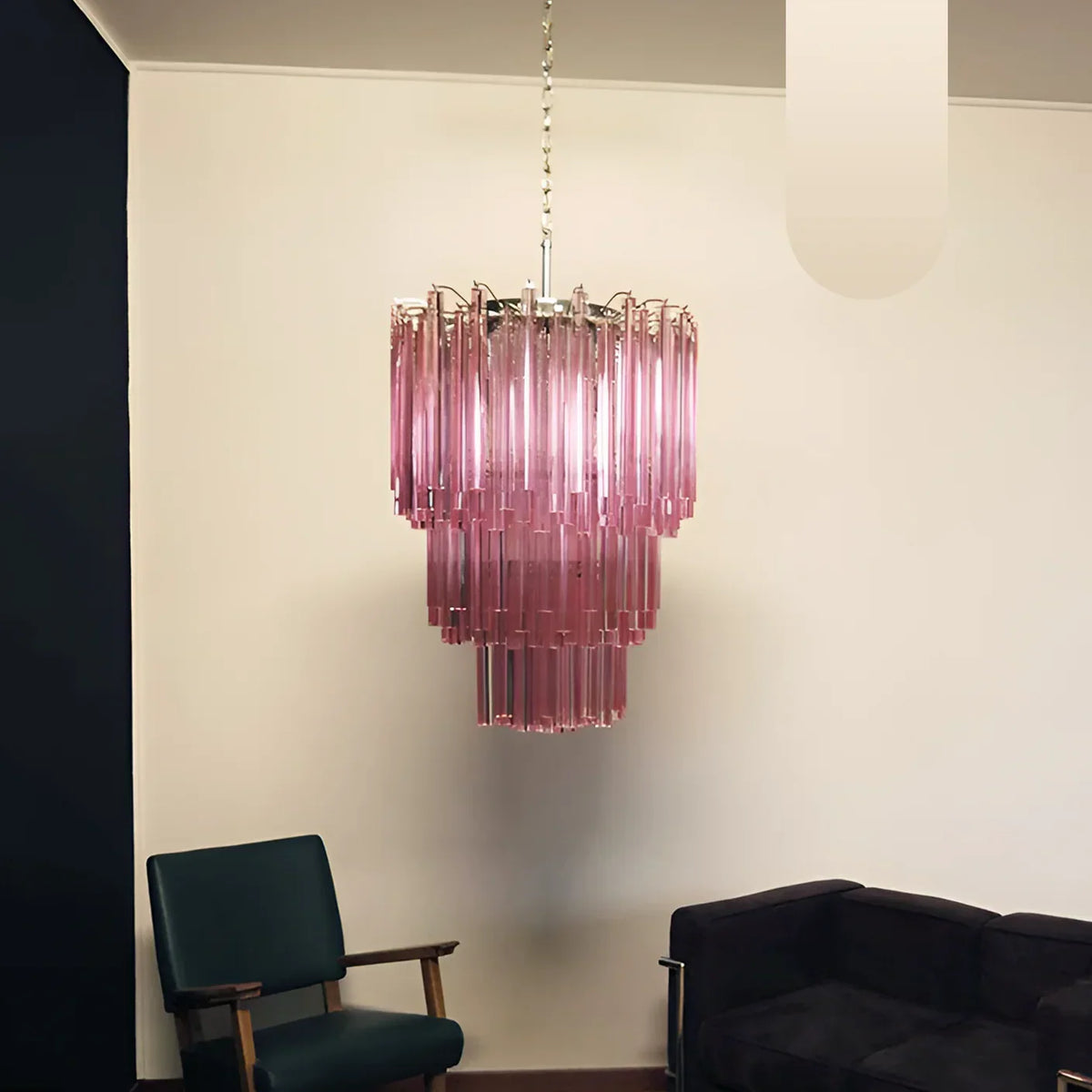 Murano Triedri Prisms Pink Chandelier - view 17