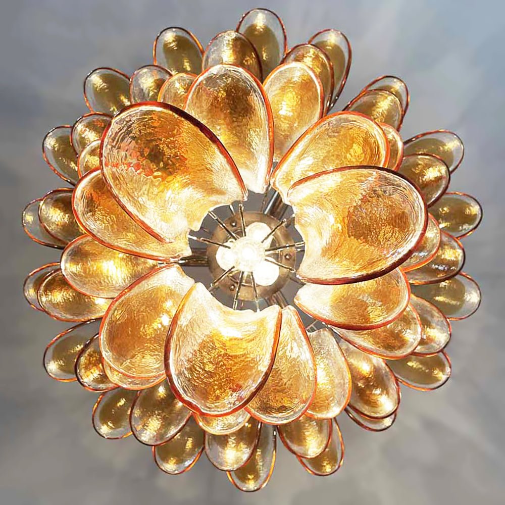 Amber Murano Glass Petals Chandelier - view 11
