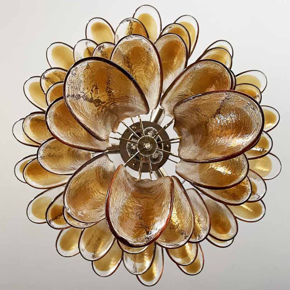 Amber Murano Glass Petals Chandelier - view 12