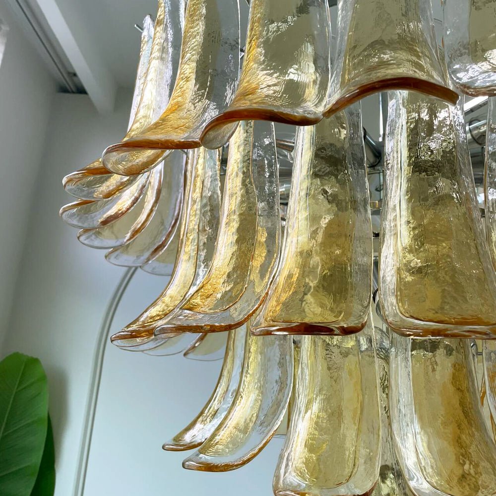 Amber Murano Glass Petals Chandelier - view 13