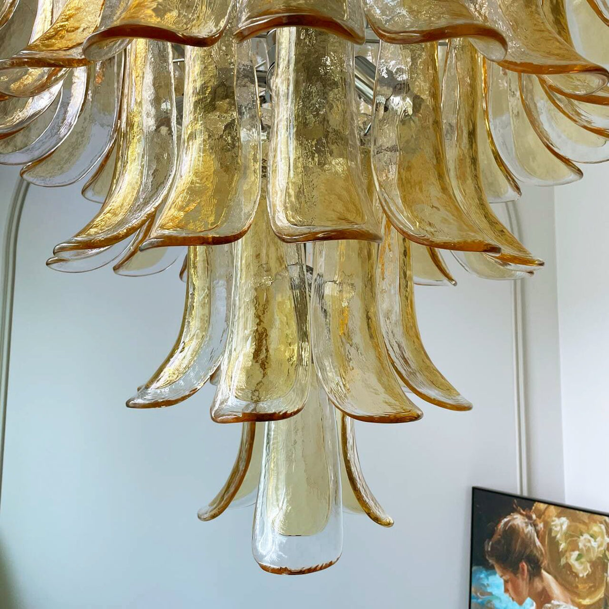 Amber Murano Glass Petals Chandelier - view 14