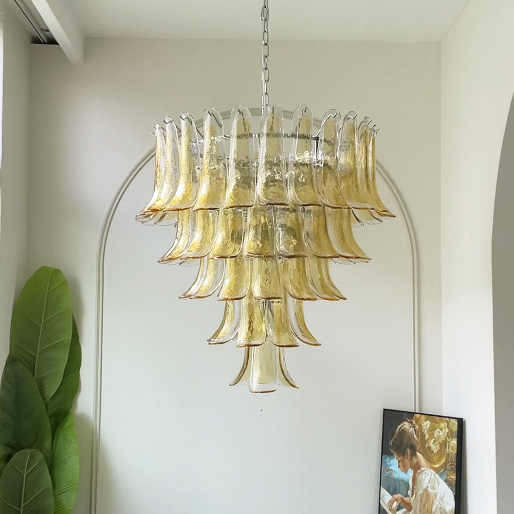 Amber Murano Glass Petals Chandelier - view 4