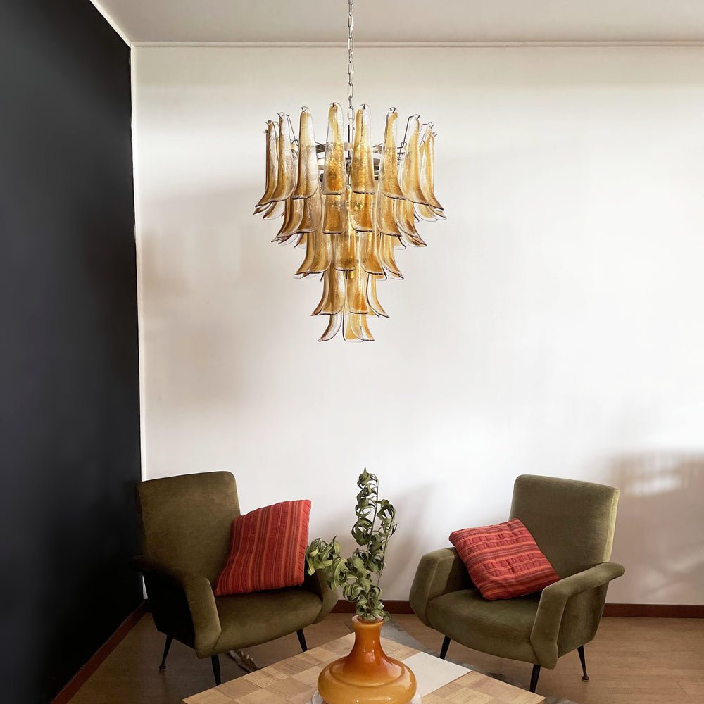 Amber Murano Glass Petals Chandelier - view 5