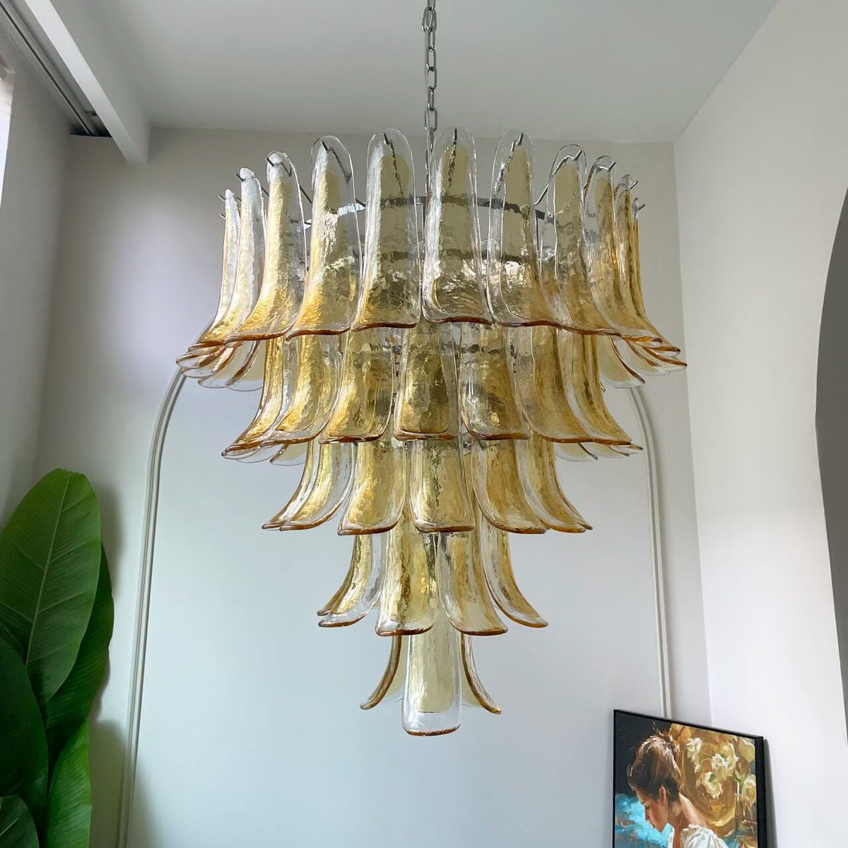 Amber Murano Glass Petals Chandelier - view 6