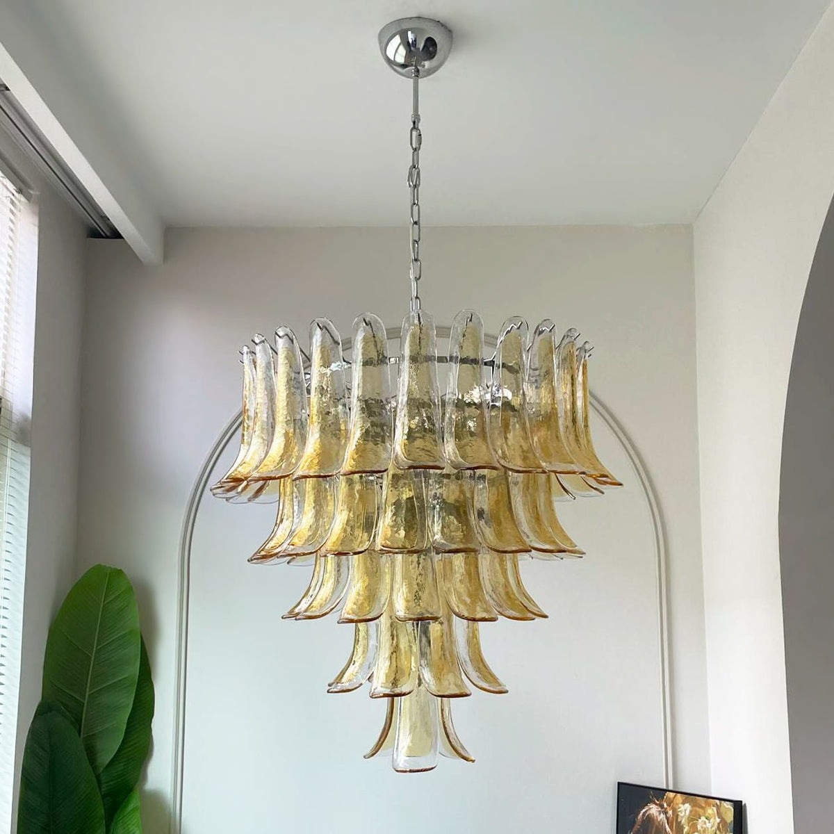 Amber Murano Glass Petals Chandelier - view 8