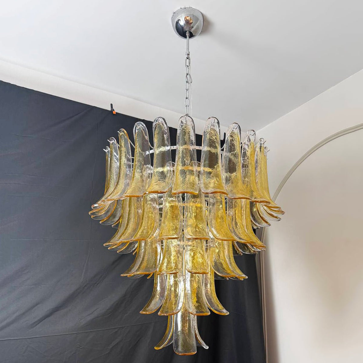 Amber Murano Glass Petals Chandelier - view 9