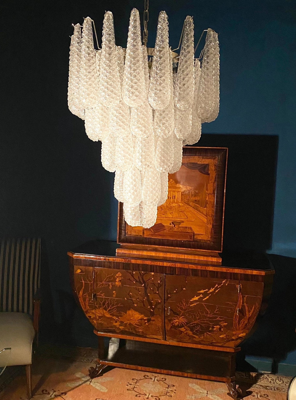 Murano Glass Droplet Chandelier